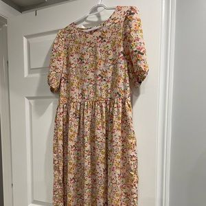Pink floral dress
